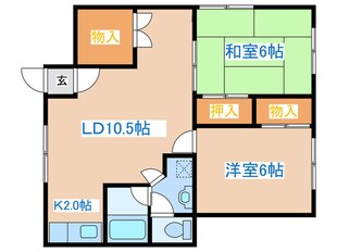 平和ハイツ第２の物件間取画像